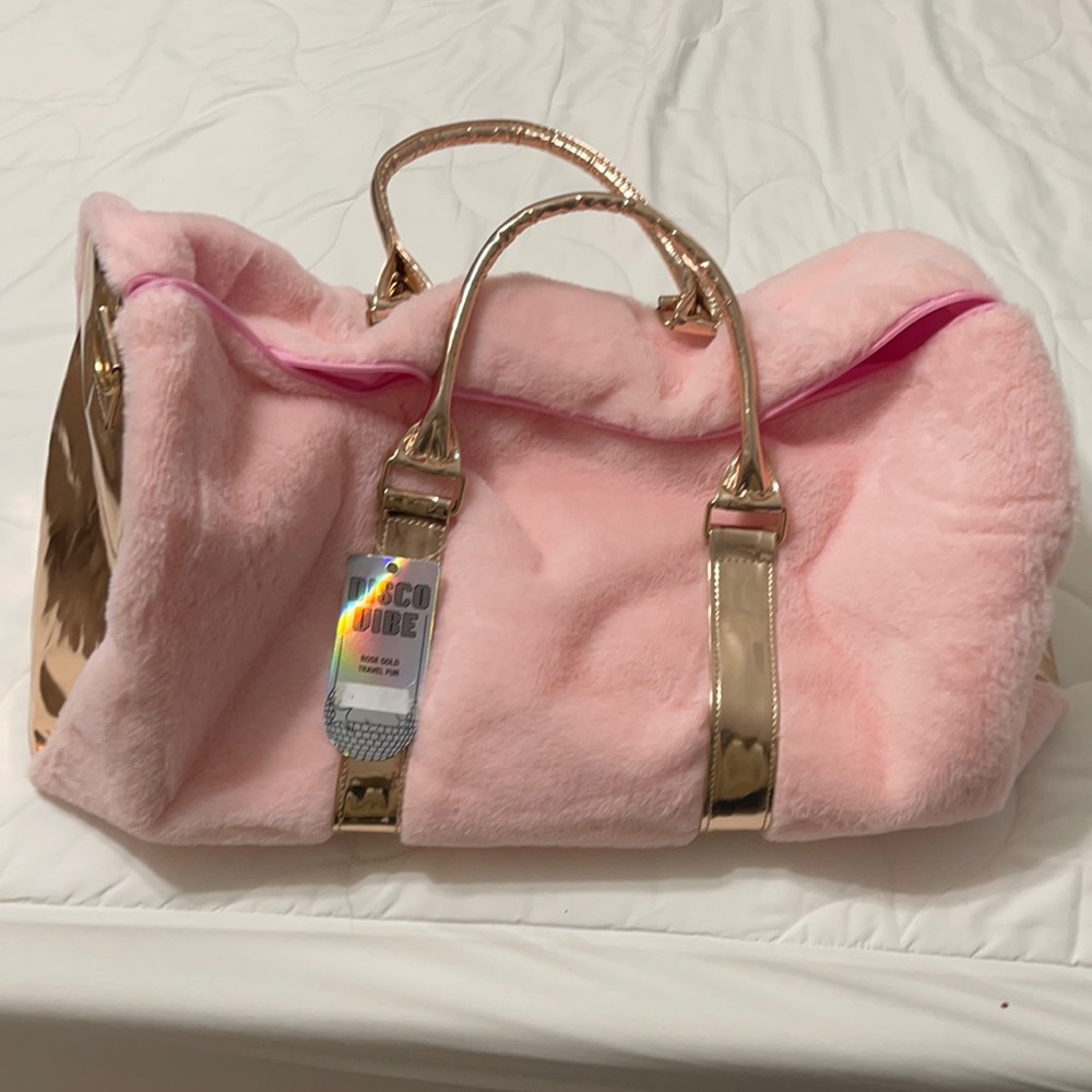 Pink Fur Duffle